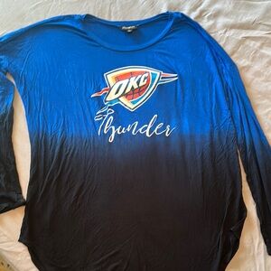 Blue and Black Tunic Top with Thunder Branding